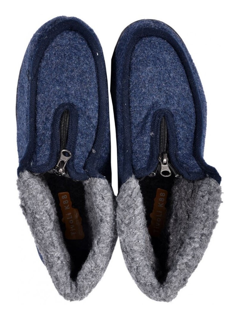 Charentaise homme pantoufle premium Bleu marine - Kiabi