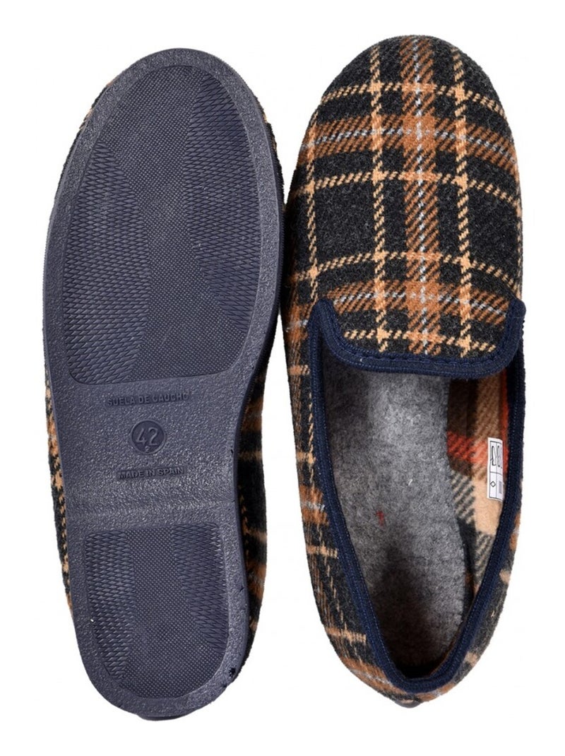 Charentaise homme pantoufle premium Bleu marine - Kiabi