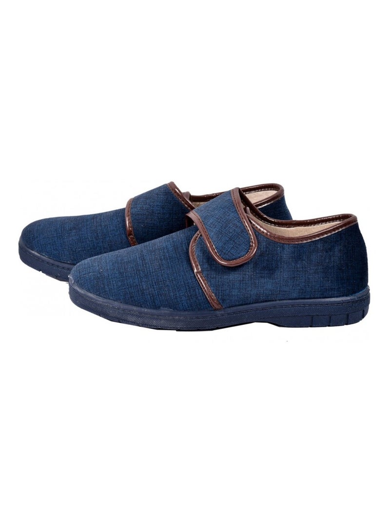 Charentaise homme pantoufle premium Bleu marine - Kiabi