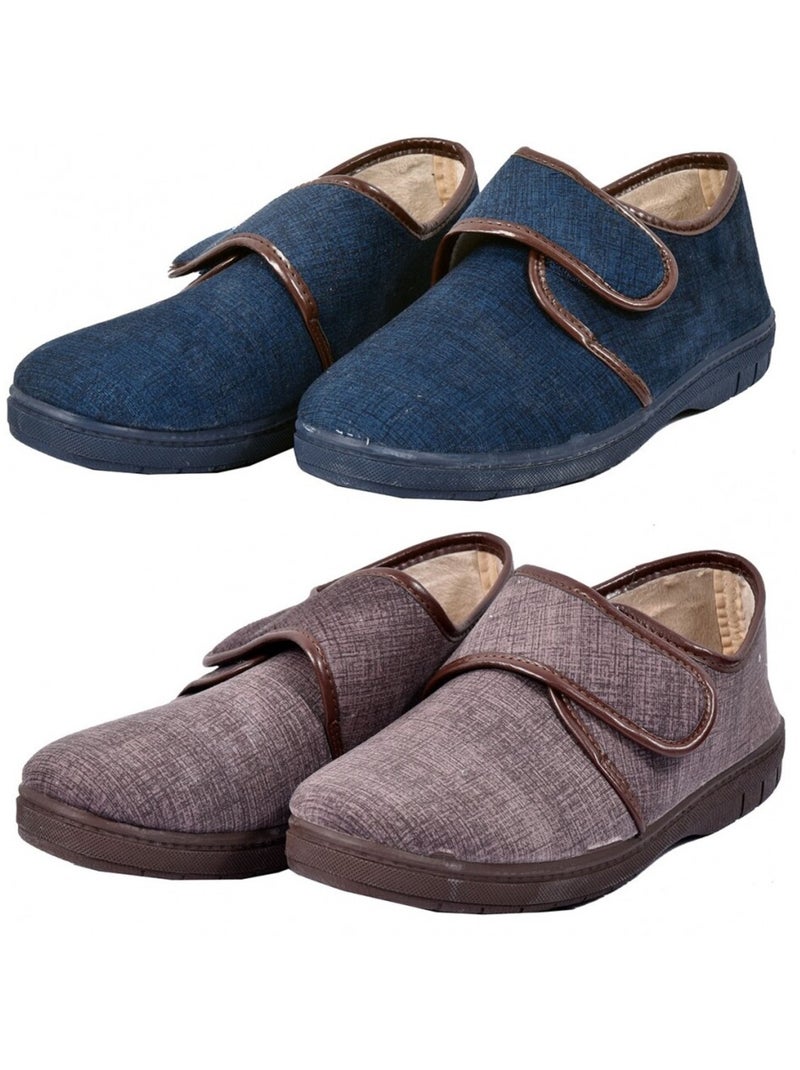Charentaise homme pantoufle premium Bleu marine - Kiabi