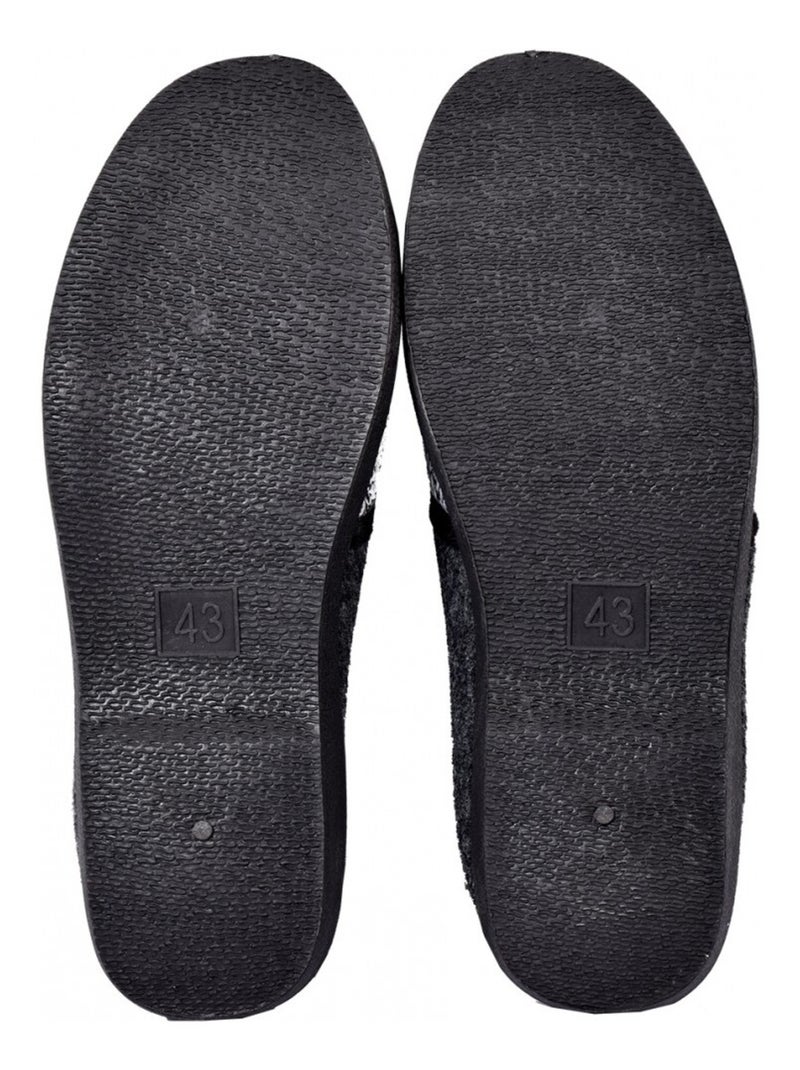Charentaise homme pantoufle premium Gris - Kiabi