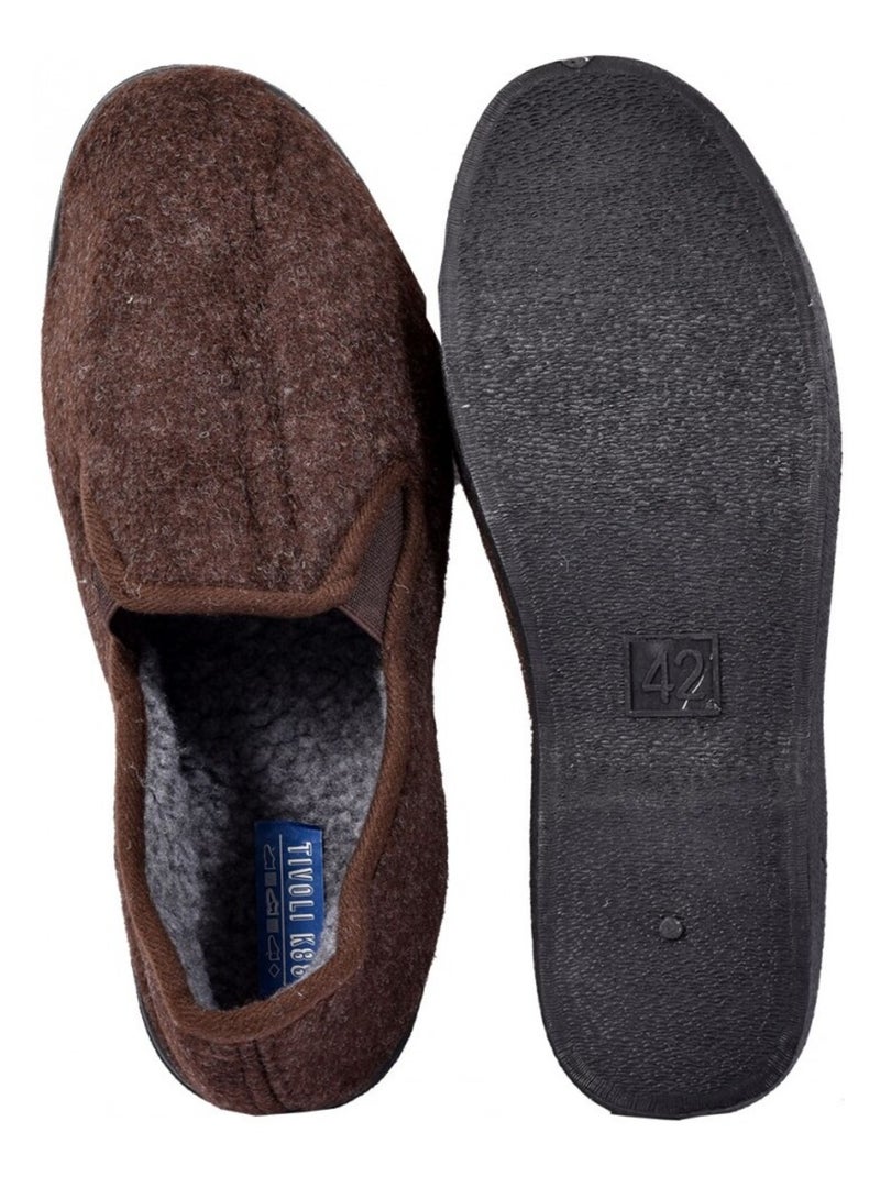 CHARENTAISE Homme Pantoufle PREMIUM Marron - Kiabi
