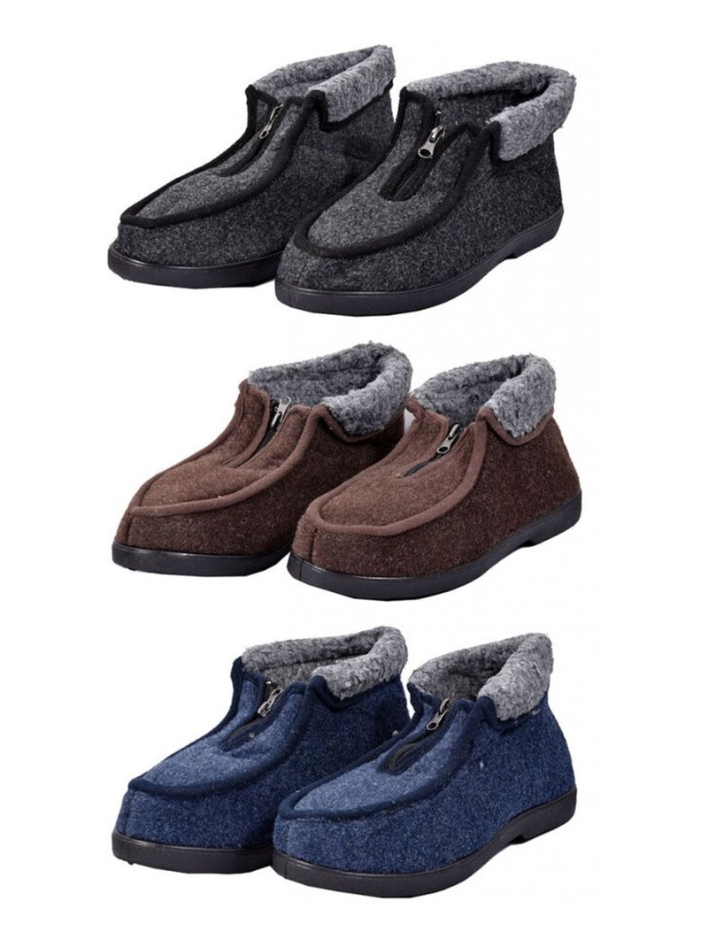 Charentaise homme pantoufle premium Marron - Kiabi