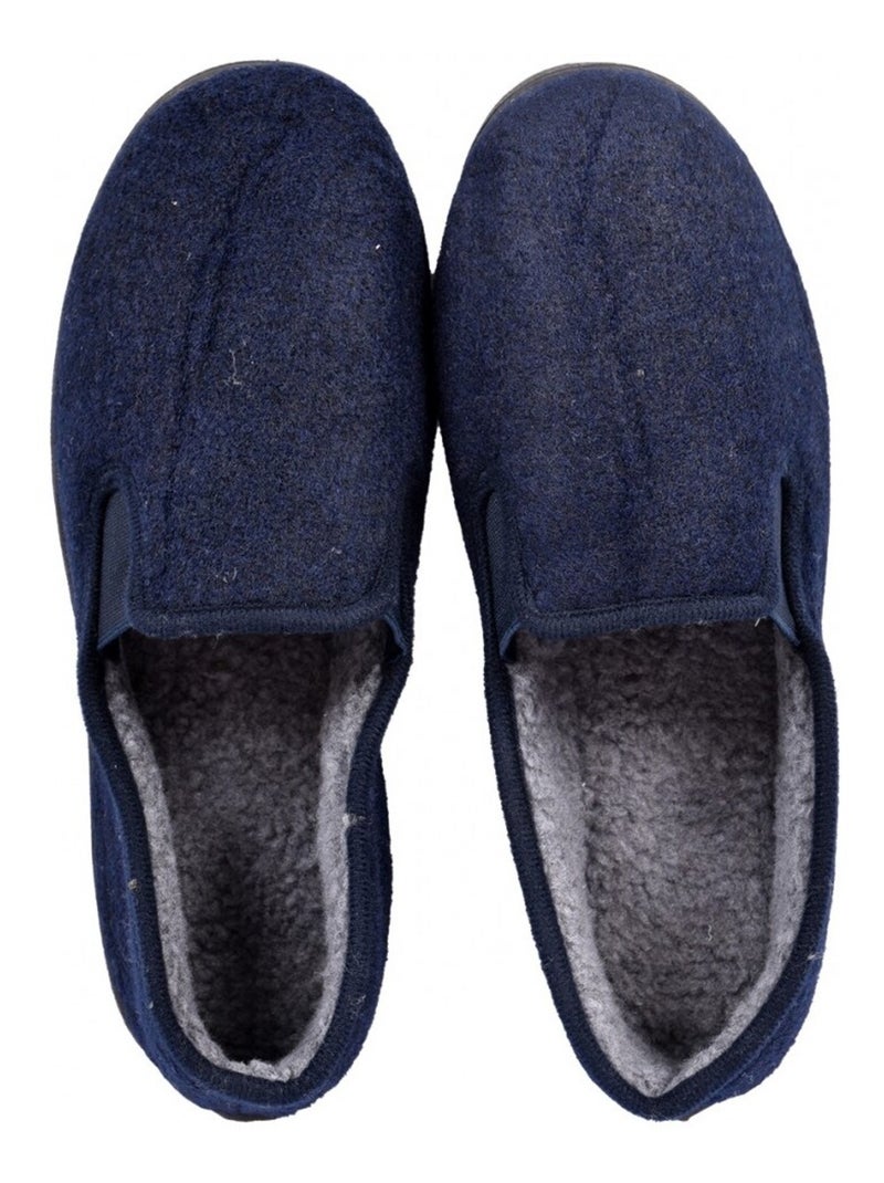 Charentaise mixte pantoufle premium Bleu marine - Kiabi