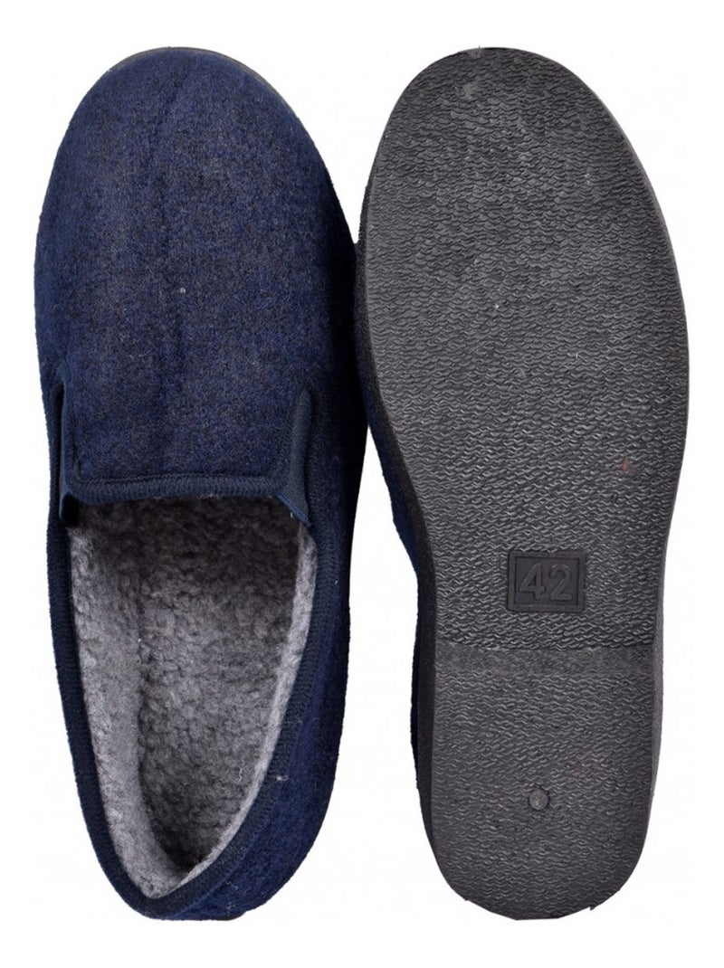Charentaise mixte pantoufle premium Bleu marine - Kiabi