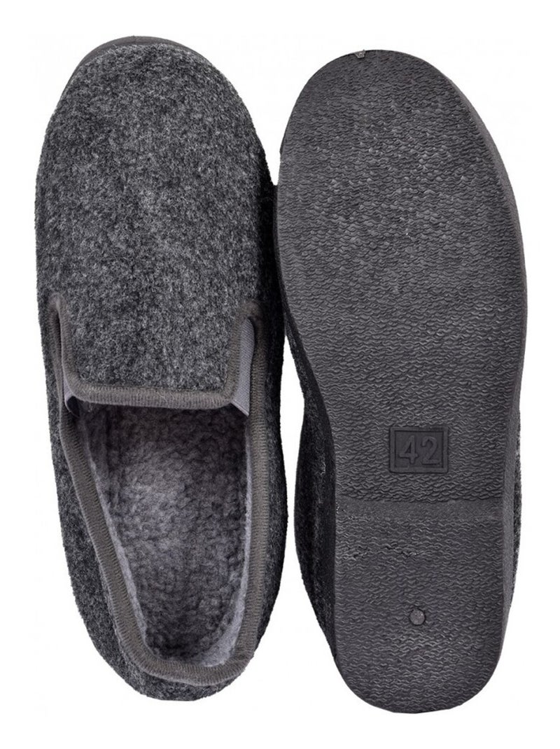 Charentaise mixte pantoufle premium Gris - Kiabi