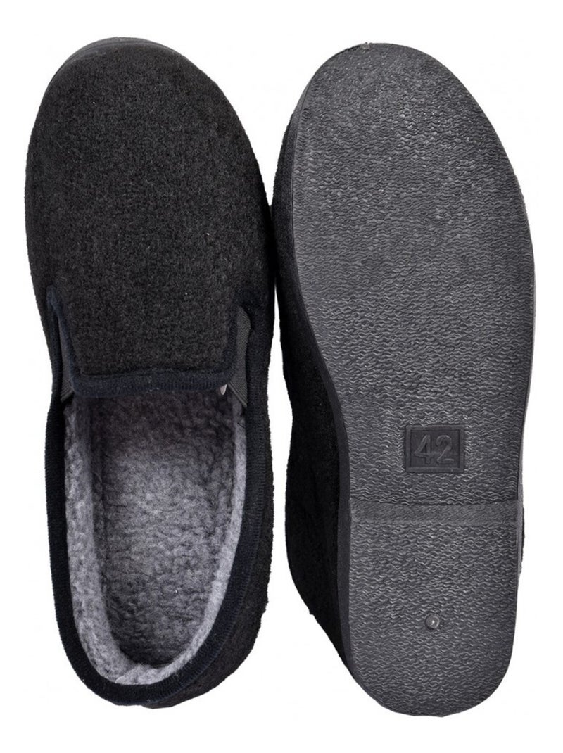 Charentaise mixte pantoufle premium Noir - Kiabi