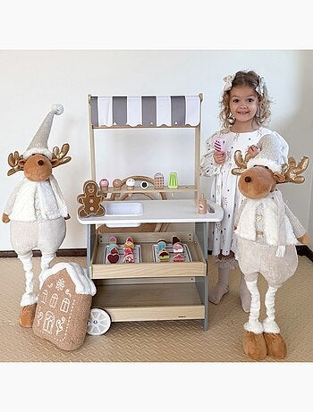 Chariot à glaces en bois avec accessoires mamabrum
