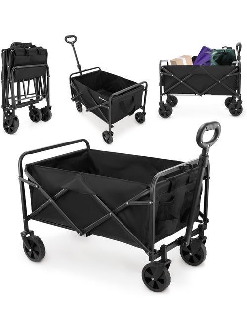 Chariot hypermotion 80l pliable acier tout-terrain - remorque jardin trolley compact pliage rapide - Kiabi Chariot hypermotion 80l pliable acier tout-terrain - remorque jardin trolley compact pliage rapide - Kiabi