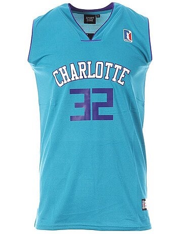 Charlotte 32 basketbalshirt blauw heren sport zone