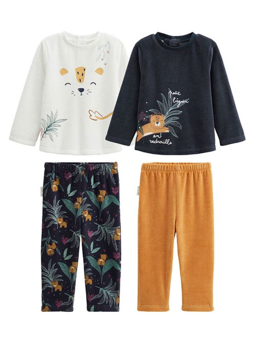 Charly 2-delige velours pyjamaset voor kinderen - Kiabi