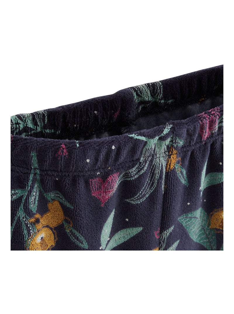 Charly 2-delige velours pyjamaset voor kinderen Blauw - Kiabi