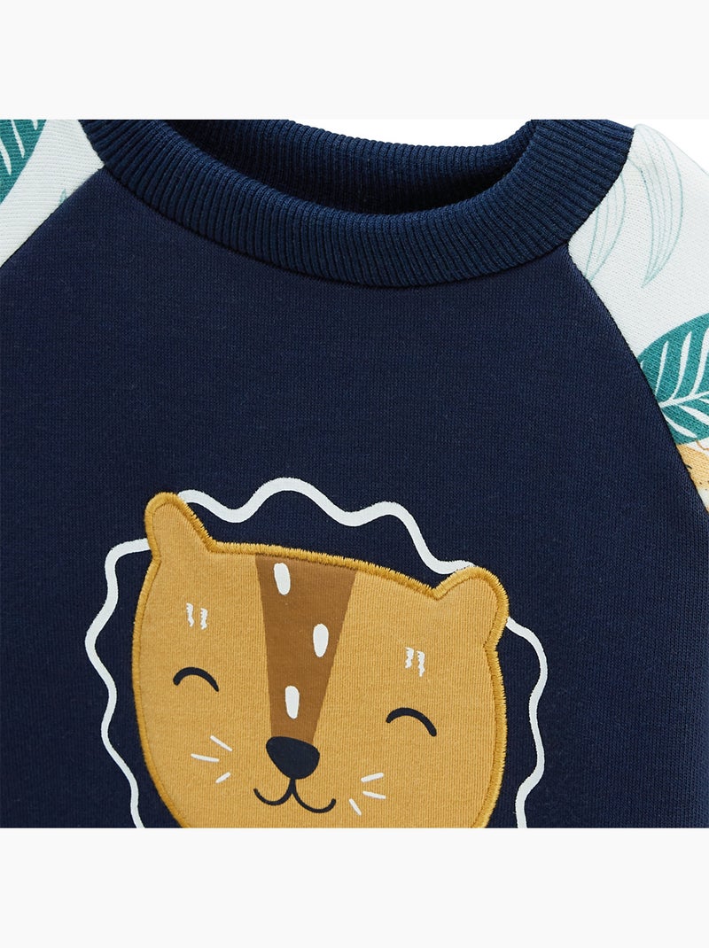 Charly fleece sweatshirt voor kinderen Blauw - Kiabi