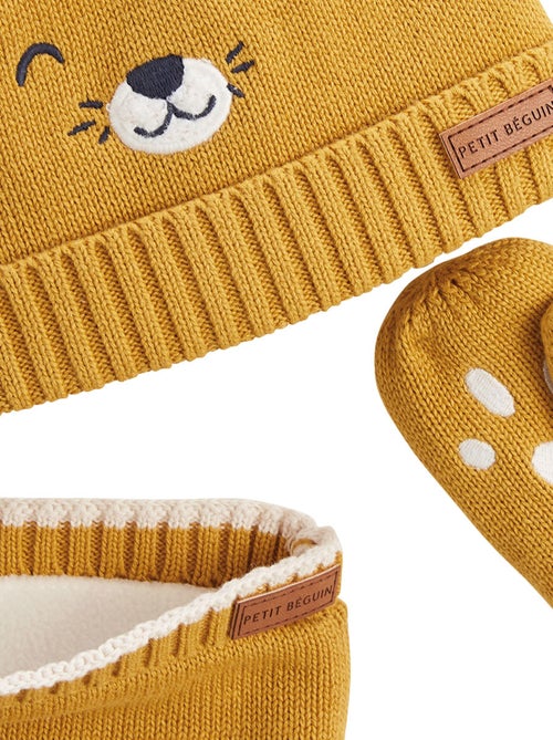Charly gebreide kindermuts, wanten en nekwarmer set - Kiabi