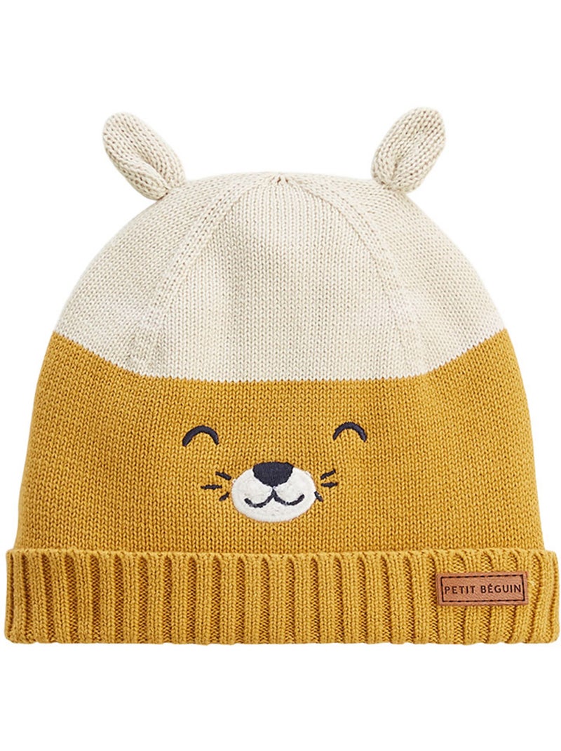 Charly gebreide kindermuts, wanten en nekwarmer set Mosterd - Kiabi