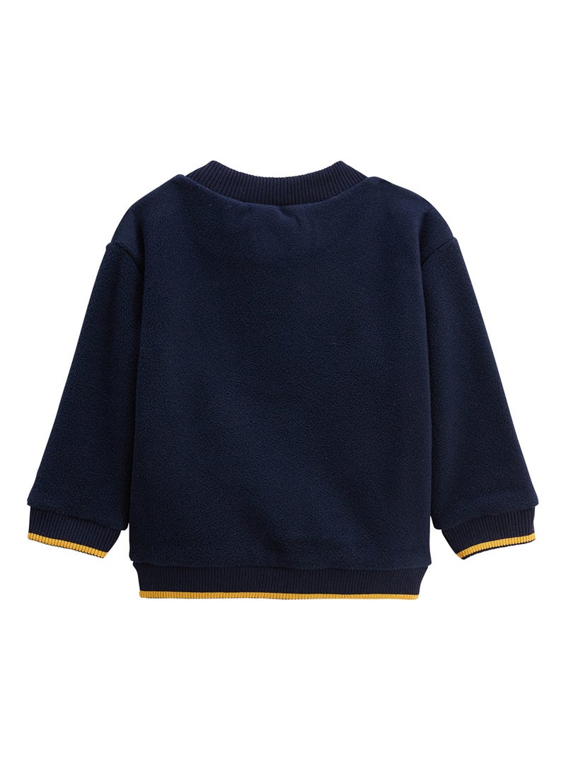 Charly kinderset: fleece sweatshirt en fleece broek Blauw - Kiabi