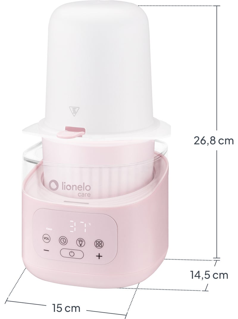 Chauffe-biberon 6en1 LIONELO Thermup 4.0 - Stérilisation - Réchauffement - Décongeler - 400 W Rose - Kiabi