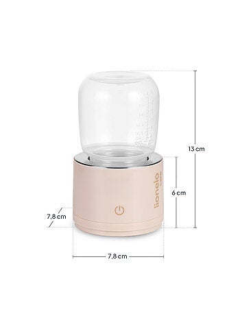 Chauffe-biberon sans fil LIONELO Thermup - 180ml - 90ml en 3 min - 37-50 °C - Adaptateurs universels