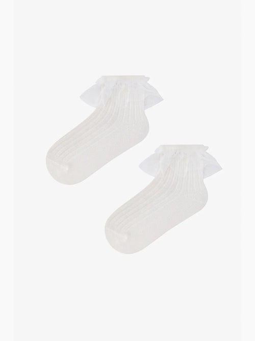 Chaussettes à la cheville à volants penti - Kiabi Chaussettes à la cheville à volants penti - Kiabi