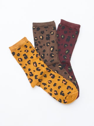 Chaussettes à motif 'léopard'