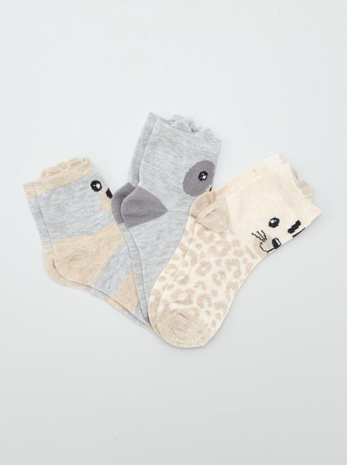 Chaussettes animaux - Lot de 3 - Kiabi