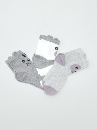 Chaussettes animaux - Lot de 3