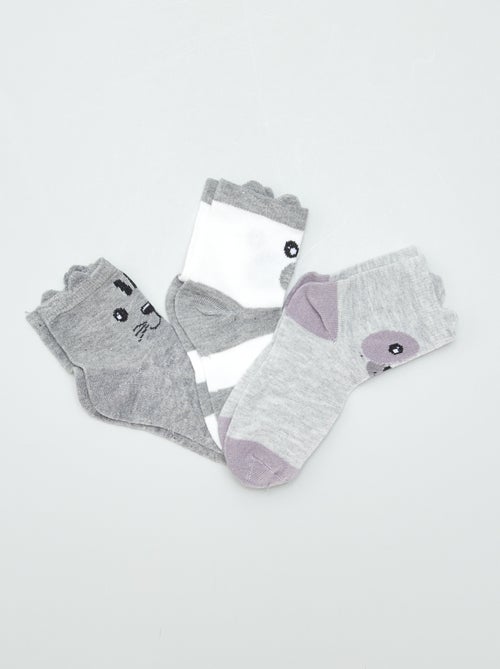 Chaussettes animaux - Lot de 3 - Kiabi