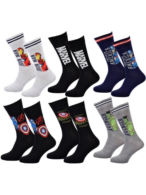 Chaussettes AVENGERS - Pack de 6 - Kiabi Chaussettes AVENGERS - Pack de 6 - Kiabi