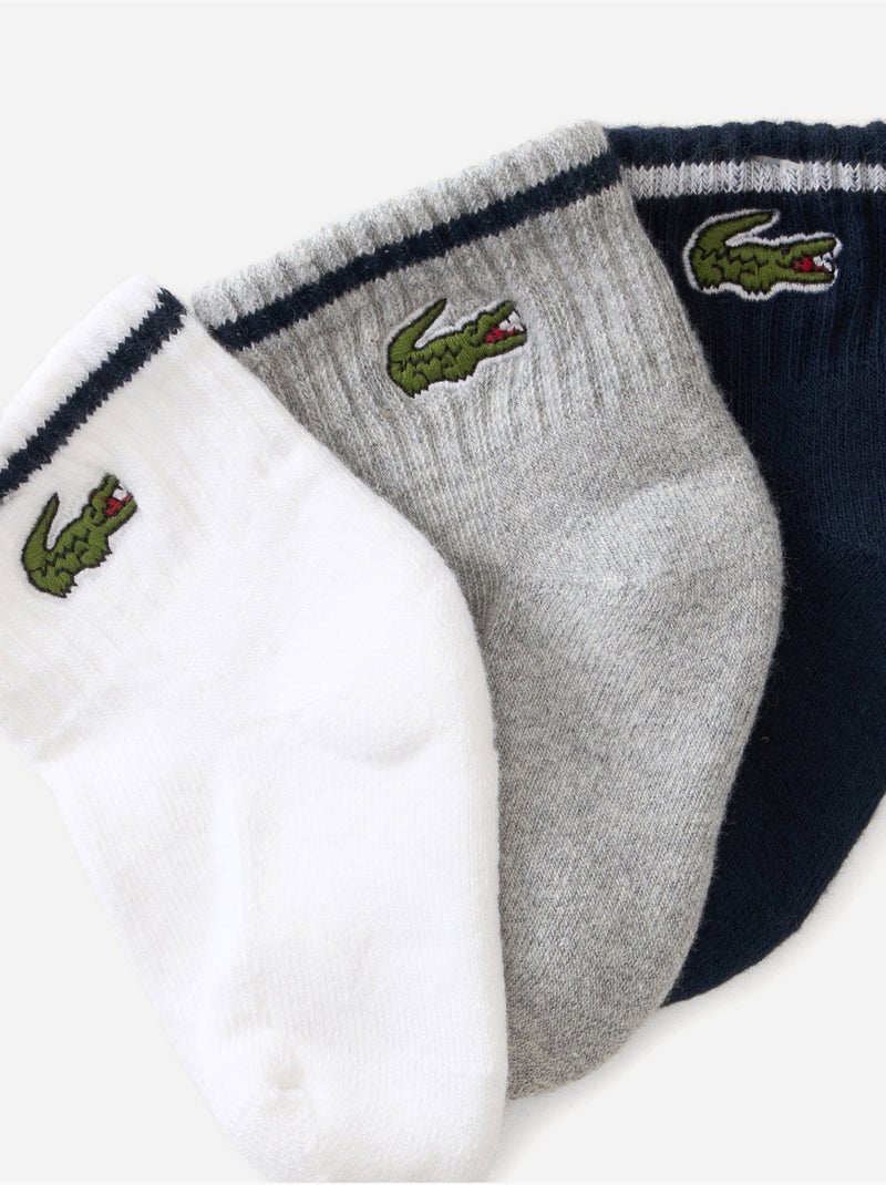Chaussettes bébé lot de 3 - lacoste Bleu - Kiabi
