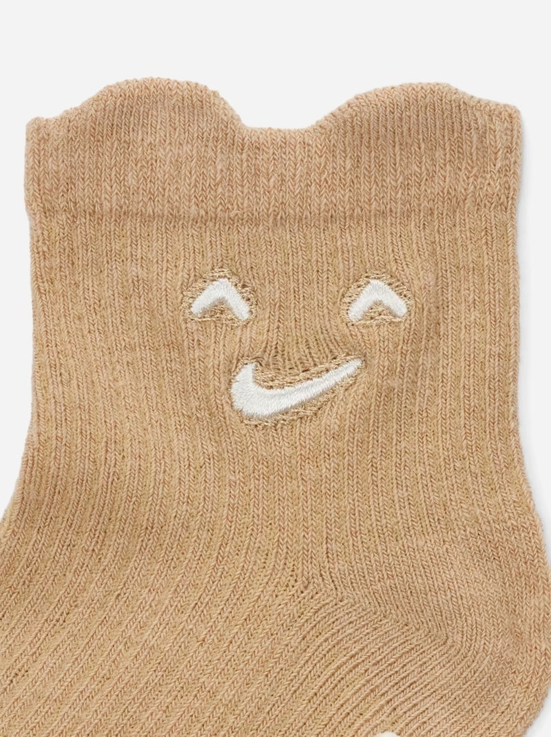 Chaussettes Bébé lot de 3 - Nike Beige - Kiabi