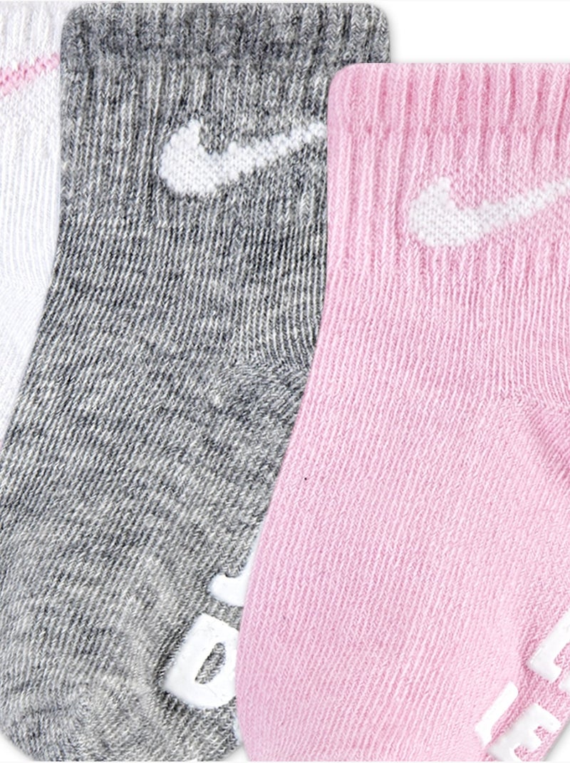Chaussettes Bébé lot de 3 - Nike Rose - Kiabi
