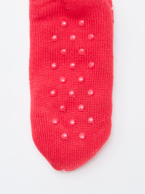 Chaussettes chaudes fourrées antidérapantes - Kiabi