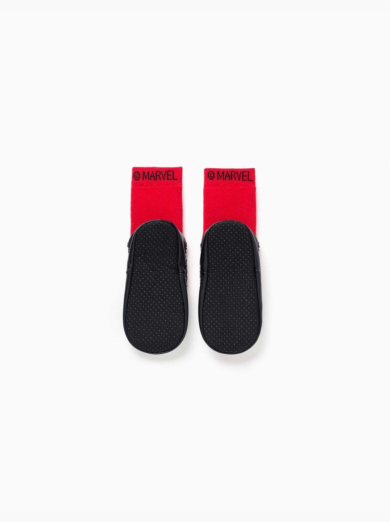 Chaussettes-chaussons avec semelle antidérapante et Spider-Man Rouge - Kiabi