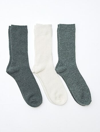 Chaussettes côtelées à tiges hautes
