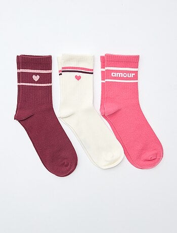 Chaussettes côtelées fantaisies