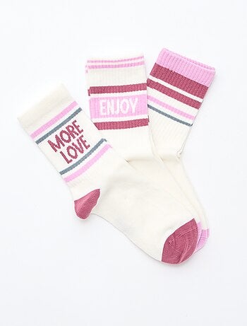 Chaussettes côtelées fantaisies