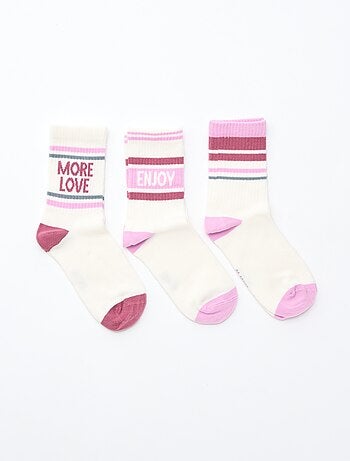 Chaussettes côtelées fantaisies