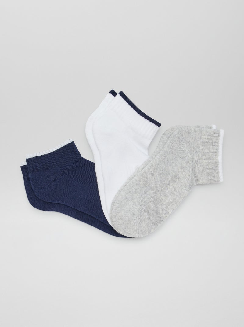 Chaussettes courtes de sport Bleu - Kiabi