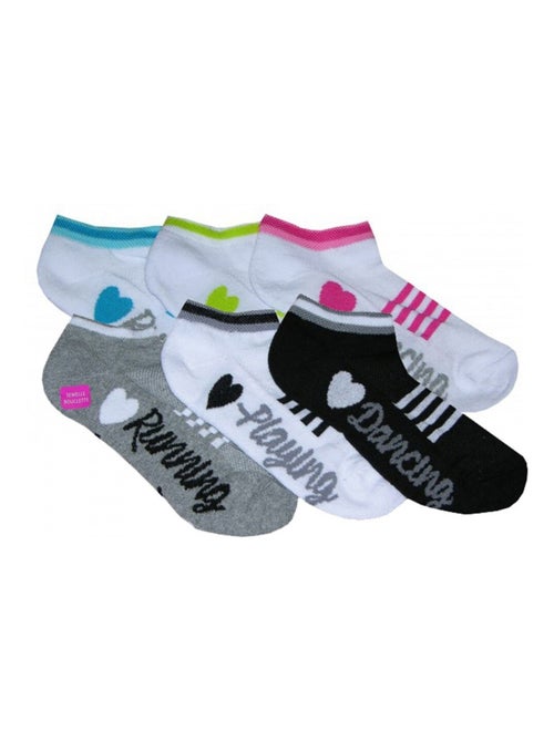 Chaussettes courtes enfant sport motifs lot de 6 - Kiabi Chaussettes courtes enfant sport motifs lot de 6 - Kiabi