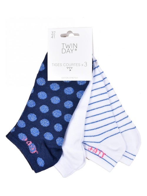 Chaussettes Courtes femme TWINDAY - Pack de 6 - Kiabi Chaussettes Courtes femme TWINDAY - Pack de 6 - Kiabi