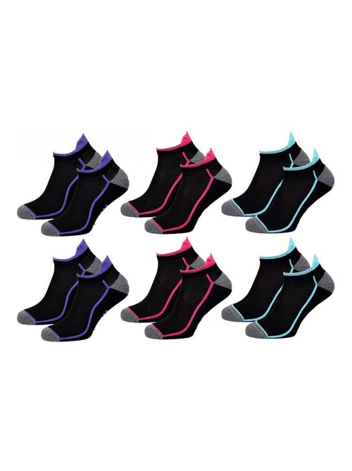 Chaussettes Courtes femme TWINDAY - Pack de 6 - Kiabi Chaussettes Courtes femme TWINDAY - Pack de 6 - Kiabi
