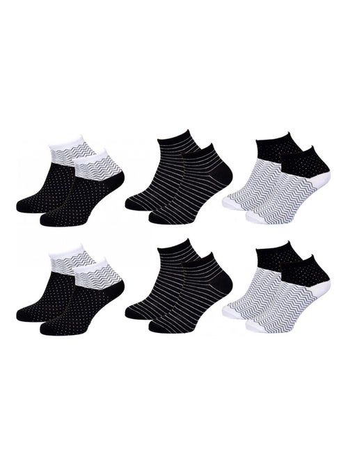 Chaussettes Courtes femme TWINDAY - Pack de 6 - Kiabi Chaussettes Courtes femme TWINDAY - Pack de 6 - Kiabi