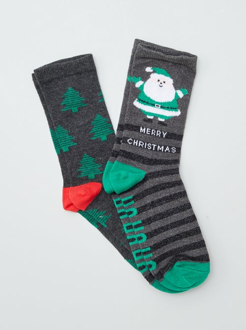 Chaussettes de Noël - Lot de 2 - Kiabi