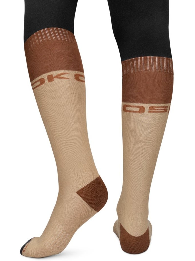 Chaussettes de snowboard homme et femme fuji Marron - Kiabi
