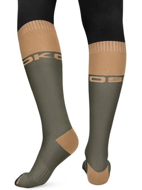 Chaussettes de snowboard homme et femme fuji olive - Kiabi