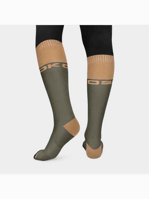 Chaussettes de snowboard homme et femme fuji olive - Kiabi