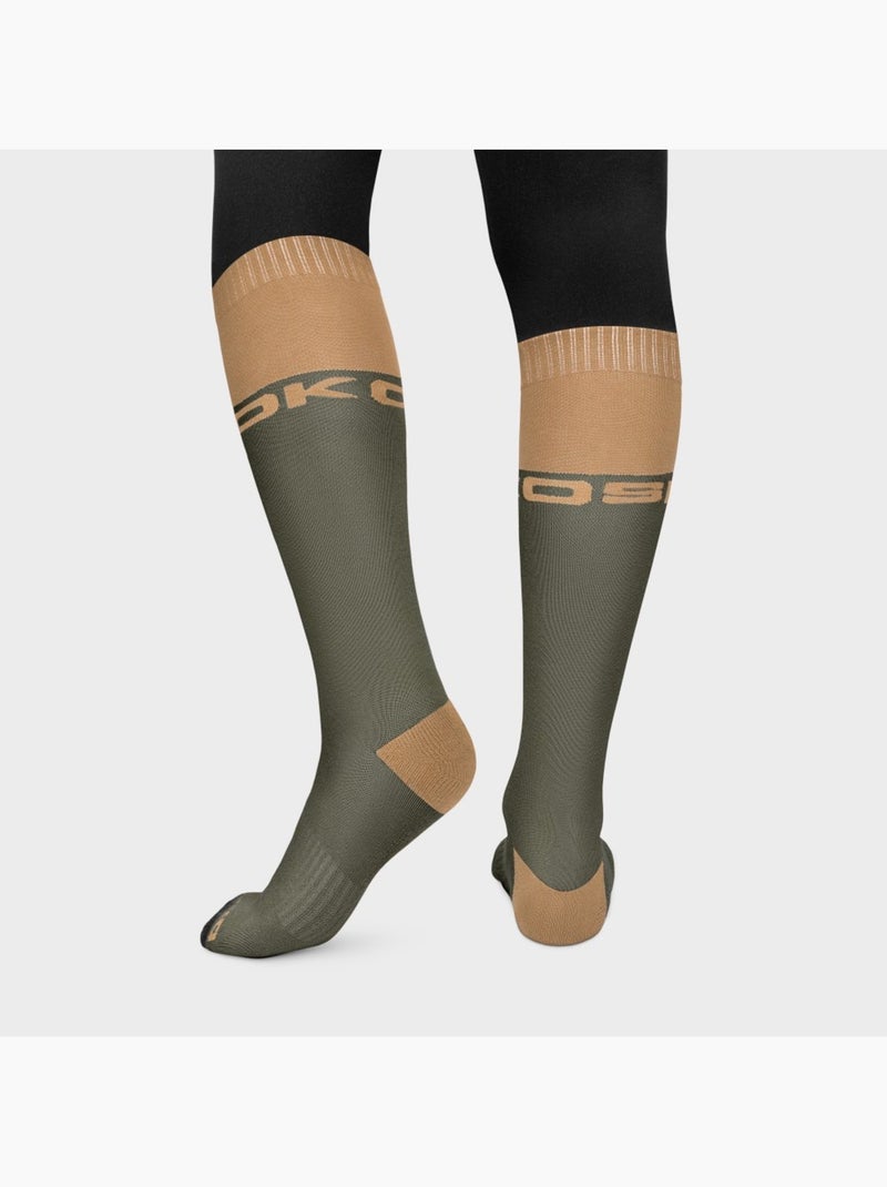 Chaussettes de snowboard homme et femme fuji olive Vert - Kiabi