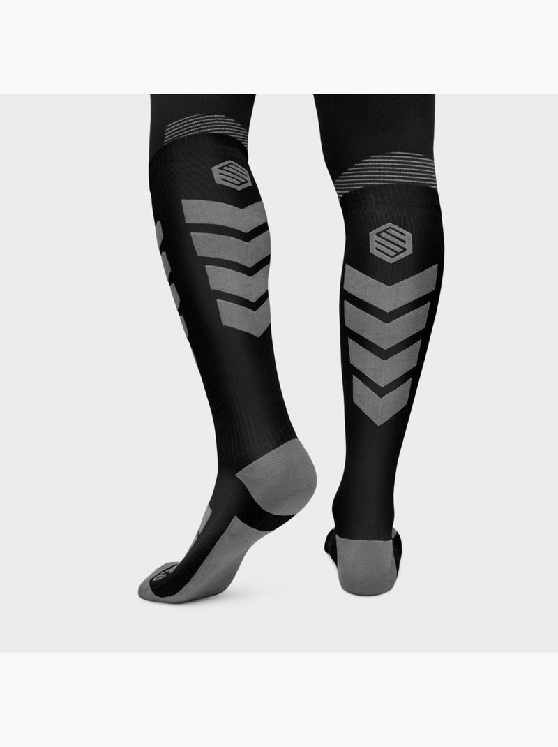 Chaussettes de snowboard sports d'hiver homme et femme aoraki Noir - Kiabi