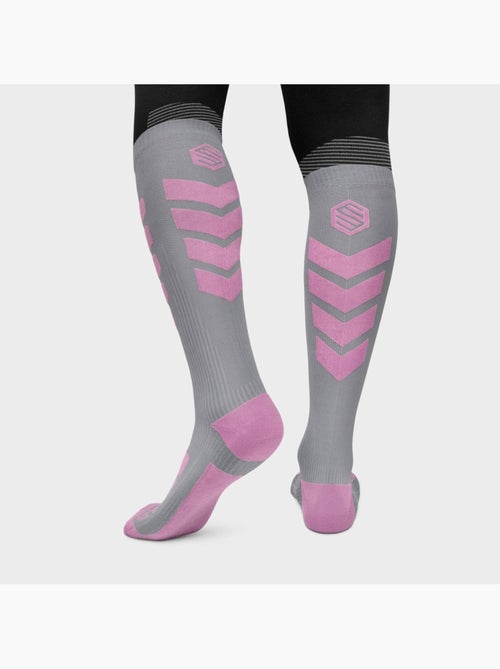 Chaussettes de snowboard sports d'hiver homme et femme aoraki powder - Kiabi