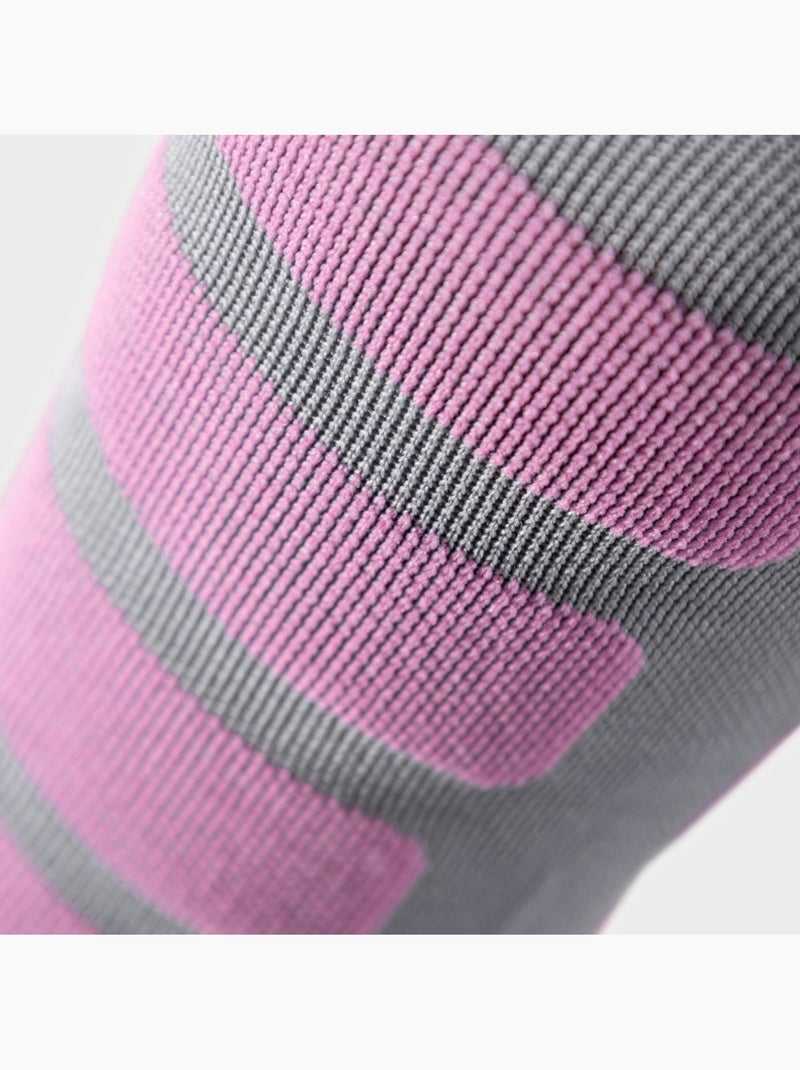 Chaussettes de snowboard sports d'hiver homme et femme aoraki powder Blanc Gris - Kiabi